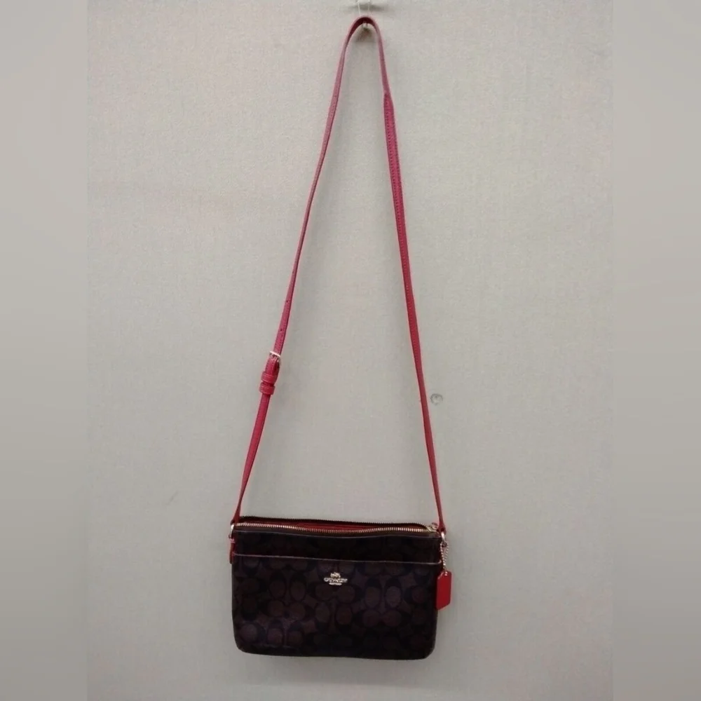 COACH EAST/WEST CROSSBODY WITH POP-UP POUCH handbag 